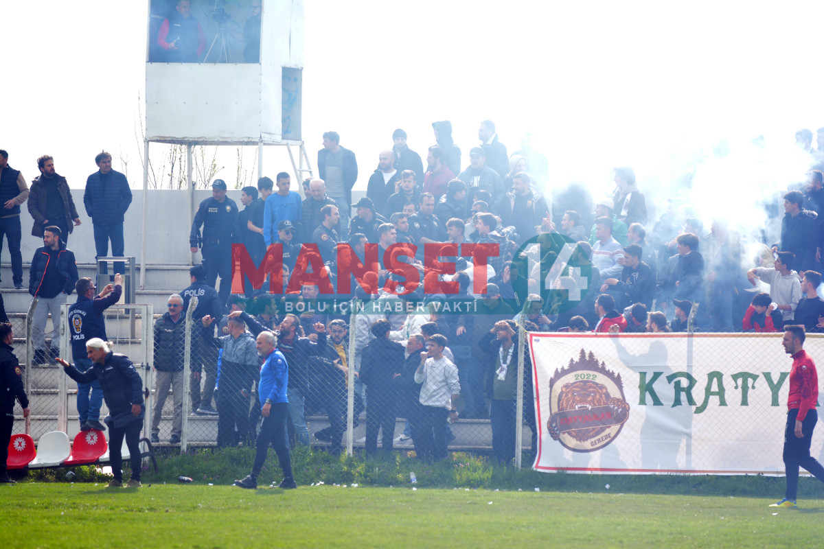 ALADAĞSPOR GEREDESPOR MAÇI YARIDA KALDI
