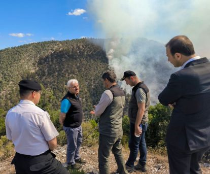 VALİ ERKAN KILIÇ YANGIN BÖLGESİNDE...