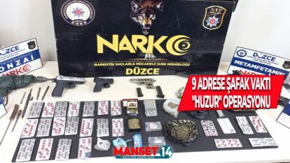 OPERASYONDA SİLAH, UYUŞTURUCU, MERMİ, TÜFEK NE ARARSAN YAKALANDI
