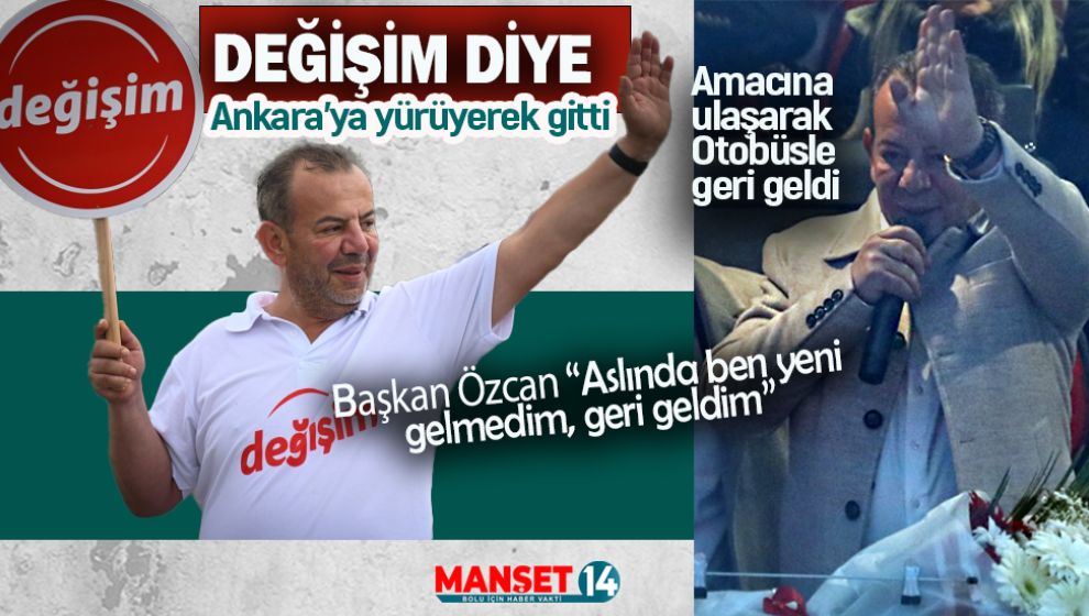 BAŞKAN TANJU ÖZCAN'I BOLU'DA PARTİLİLER KARŞILADI