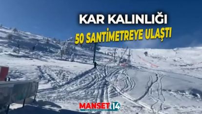 KAR KALINLIĞI 50 SANTİMETREYE ULAŞTI