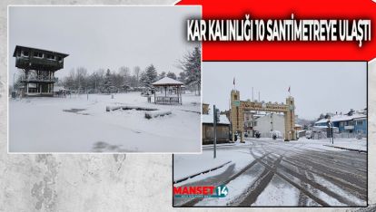 YENİÇAĞA'DA KAR YAĞIŞI ETKİLİ OLDU