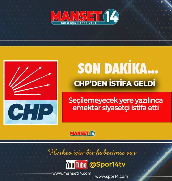 SON DAKİKA.. CHP'DEN İSTİFA GELDİ