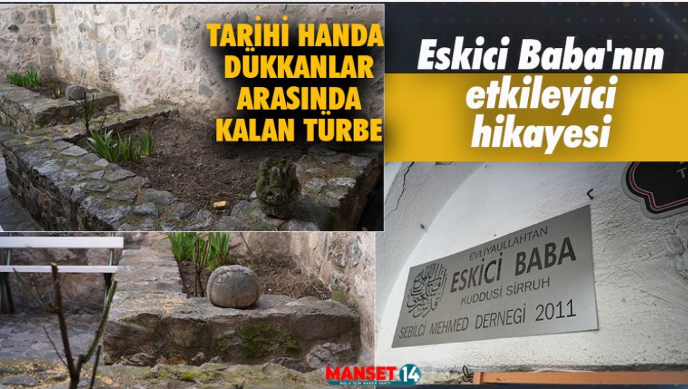 TARİHİ HANDA DÜKKANLAR ARASINDA KALAN TÜRBE