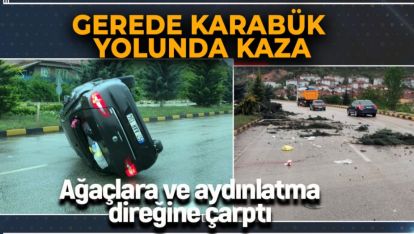 BOLU'DAN KARABÜK'E GİDERKEN KAZA GEÇİRDİ