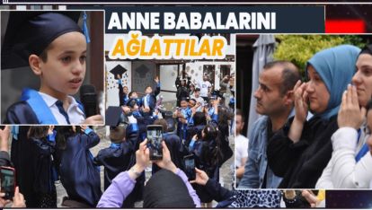 ÖĞRENCİLERİN VEDA MESAJI VELİLERİ AĞLATTI