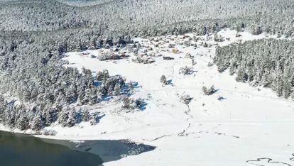 SARIALAN YAYLASINDA KIŞ GÜZELLİĞİ YAŞANIYOR