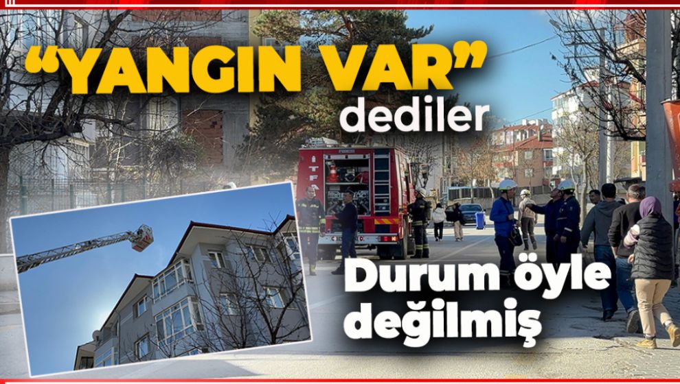 ÇATI YANGINI VAR ZANNEDİLDİ, EKİPLER HAREKETE GEÇTİ