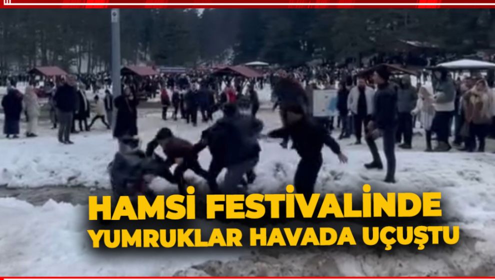 HAMSİ FESTİVALİNDE YUMRUKLAR HAVADA UÇUŞTU