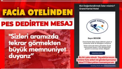 FACİA OTELİNDEN MÜŞTERİLERİNE 'PES' DEDİRTEN MESAJ