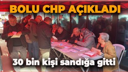 BOLU CHP KULLANILAN OY SAYISINI AÇIKLADI