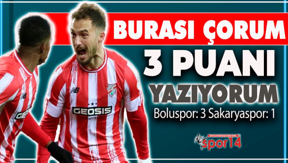 BOLUSPOR 3 HAFTA SONRA KAZANDI