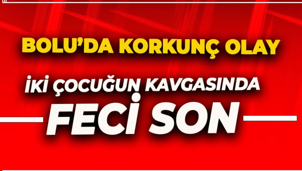 BOLU'DA KORKUNÇ OLAY. İKİ ÇOCUĞUN KAVGASINDA FECİ SON
