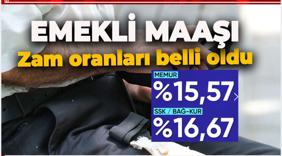 EMEKLİ MAAŞI ZAM ORANLARI BELLİ OLDU