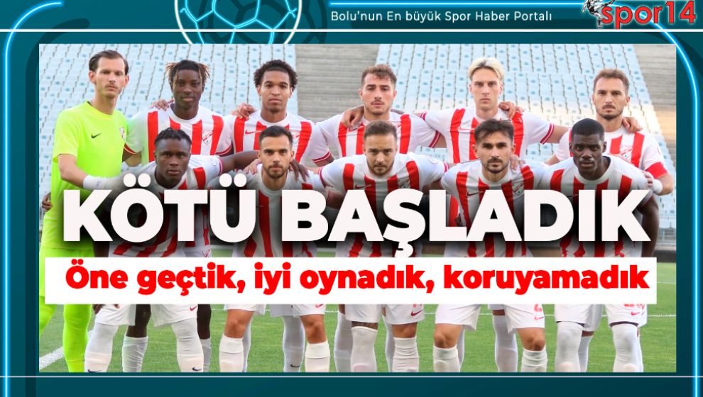 BOLUSPOR ÖNE GEÇTİĞİ MAÇTA SKORU KORUYAMADI