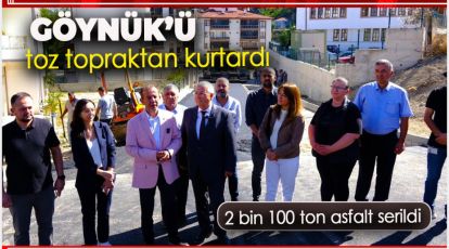 BOLU BELEDİYESİNDEN GÖYNÜK'E ASFALT DESTEĞİ
