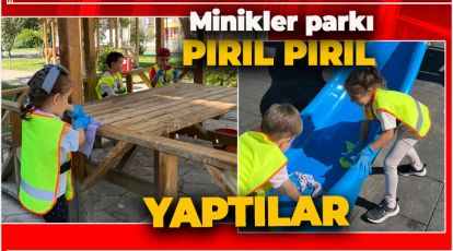 PARKI PIRIL PIRIL YAPAN MİNİKLERİ VATANDAŞLAR TEBRİK ETTİ