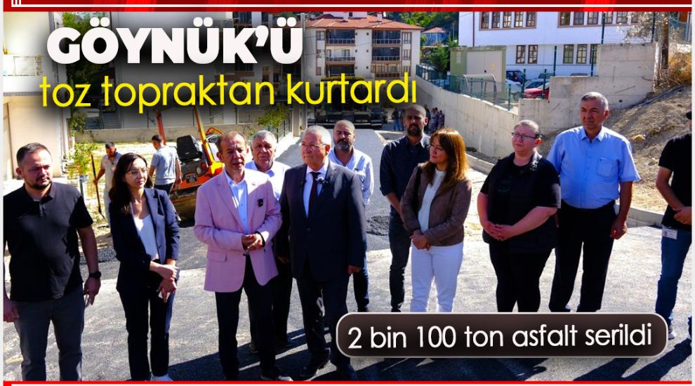 BOLU BELEDİYESİNDEN GÖYNÜK'E ASFALT DESTEĞİ