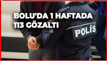 BOLU'DA 1 HAFTADA 113 GÖZALTI