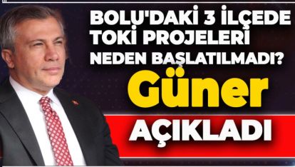 BOLU'DAKİ 3 İLÇEDE TOKİ PROJELERİ NEDEN BAŞLATILMADI? GÜNER AÇIKLADI