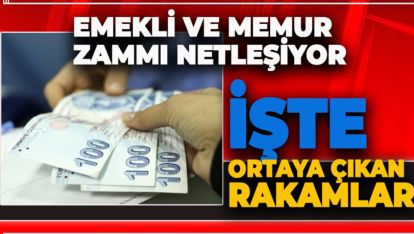 EMEKLİ VE MEMUR ZAMMI NETLEŞİYOR. İŞTE ORTAYA ÇIKAN RAKAMLAR