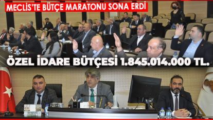 MECLİS'TE BÜTÇE MARATONU SONA ERDİ