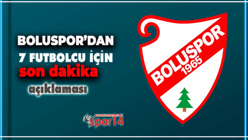 BOLUSPOR'DAN BAHİS İLE İLGİLİ SON DAKİKA AÇIKLAMASI