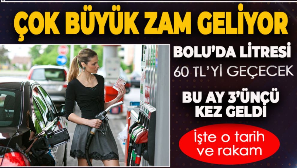 MOTORİNE 2,50 TL ZAM YOLDA: BOLU'DA LİTRE FİYATI 60 TL’Yİ AŞACAK
