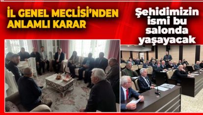 ŞEHİT PİLOT BİNBAŞI NİHAT İLGEN'İN ADI MECLİS SALONUNA VERİLDİ