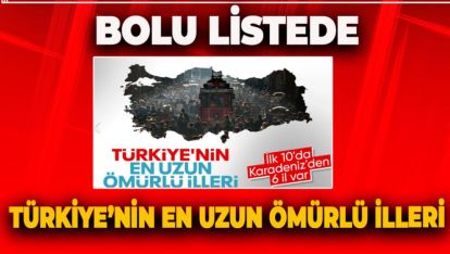 TÜRKİYE'NİN EN UZUN ÖMÜRLÜ İLLERİ BELLİ OLDU. BOLU'DA VAR