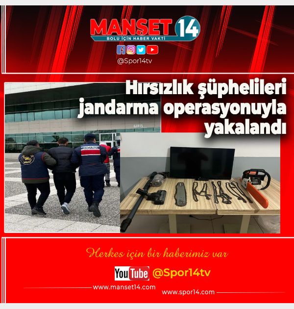 HIRSIZLIK ŞÜPHELİLERİ JANDARMA OPERASYONUYLA YAKALANDI