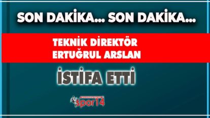 BOLUSPOR'DA İSTİFA. ARSLAN GÖREVİ BIRAKTIĞINI AÇIKLADI