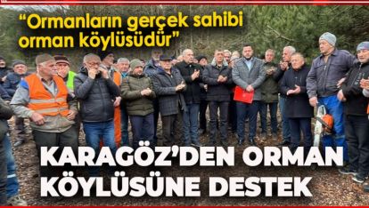 KARAGÖZ: “ORMAN KÖYLÜSÜNÜN EMEĞİ YOK SAYILAMAZ”