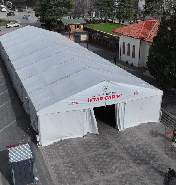 Bolu Belediyesi İftar Çadırı Ramazan'a Hazır