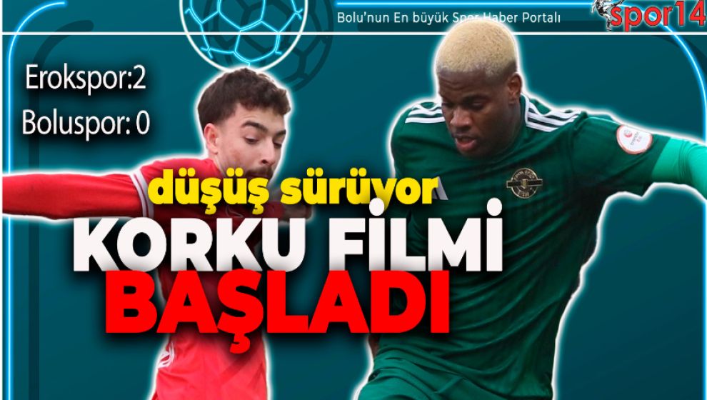 BOLUSPOR'DA DÜŞÜŞ SÜRÜYOR. YİNE PUAN ALAMADIK