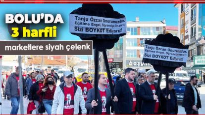 CHP'LİLERDEN 3 HARFLİ MARKETLERE SİYAH ÇELENK
