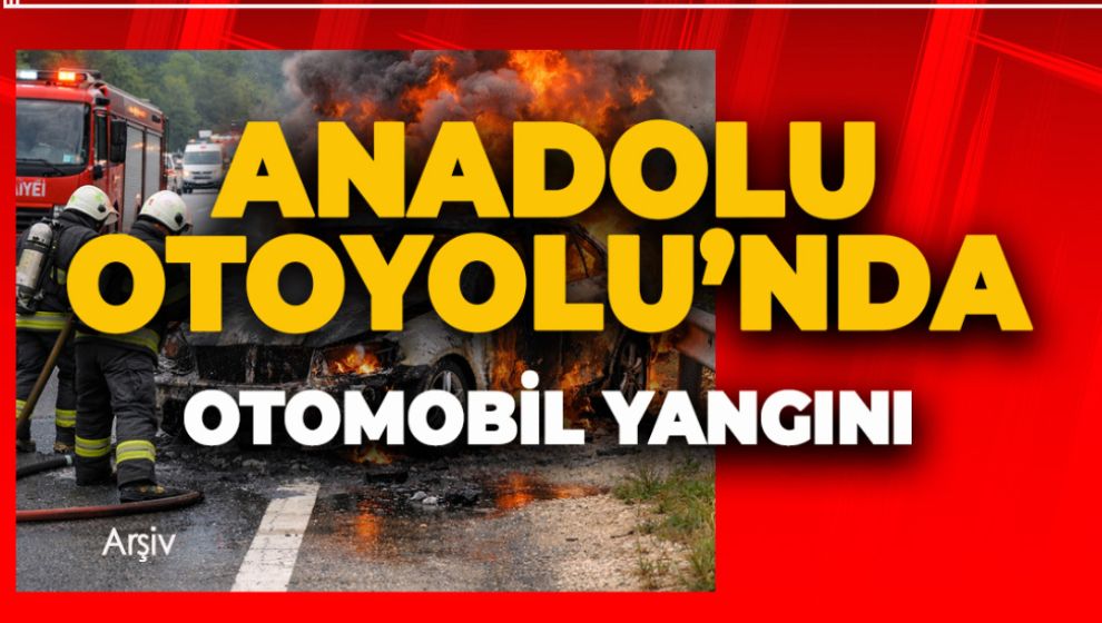 ANADOLU OTOYOLU'NDA OTOMOBİL YANGINI