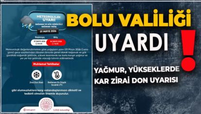 Bolu İçin Meteorolojik Uyarı: Sağanak ve Don Riski Kapıda