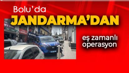 BOLU'DA JANDARMADAN EŞ ZAMANLI OPERASYON