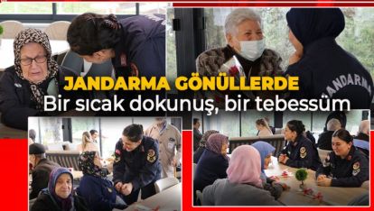JANDARMADAN ANLAMLI ZİYARET: HUZUREVİ SAKİNLERİ YALNIZ DEĞİL
