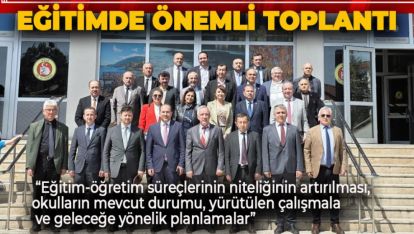 TURAN, İLKOKUL MÜDÜRLERİYLE DEĞERLENDİRME TOPLANTISINDA BULUŞTU