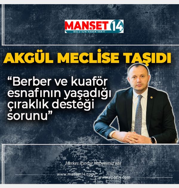 AKGÜL, BERBER VE KUAFÖR ESNAFININ ÇIRAKLIK SORUNUNU MECLİS GÜNDEMİNE TAŞIDI