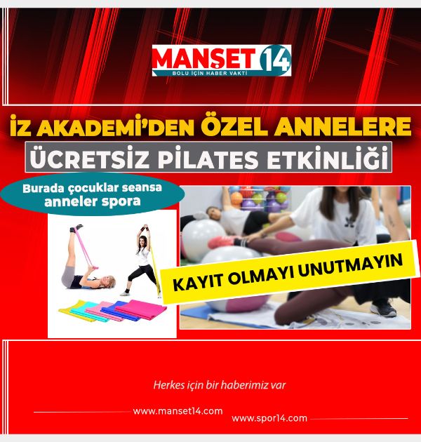İZ AKADEMİ'DE ÇOCUKLAR SEANSA ANNELER ÜCRETSİZ PİLATESE