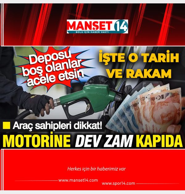 MOTORİNE TARİHİN EN BÜYÜK ZAMMI YOLDA