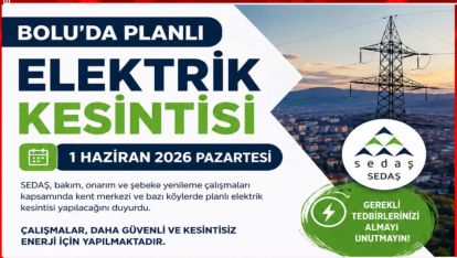 BOLU'DA PLANLI KESİNTİ ALARMI: BU BÖLGELERDE ELEKTRİK OLMAYACAK