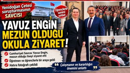 MEZUN OLDUĞU OKULA YILLAR SONRA DÖNDÜ: SAVCI YAVUZ ENGİN ÖĞRENCİLERLE BULUŞTU