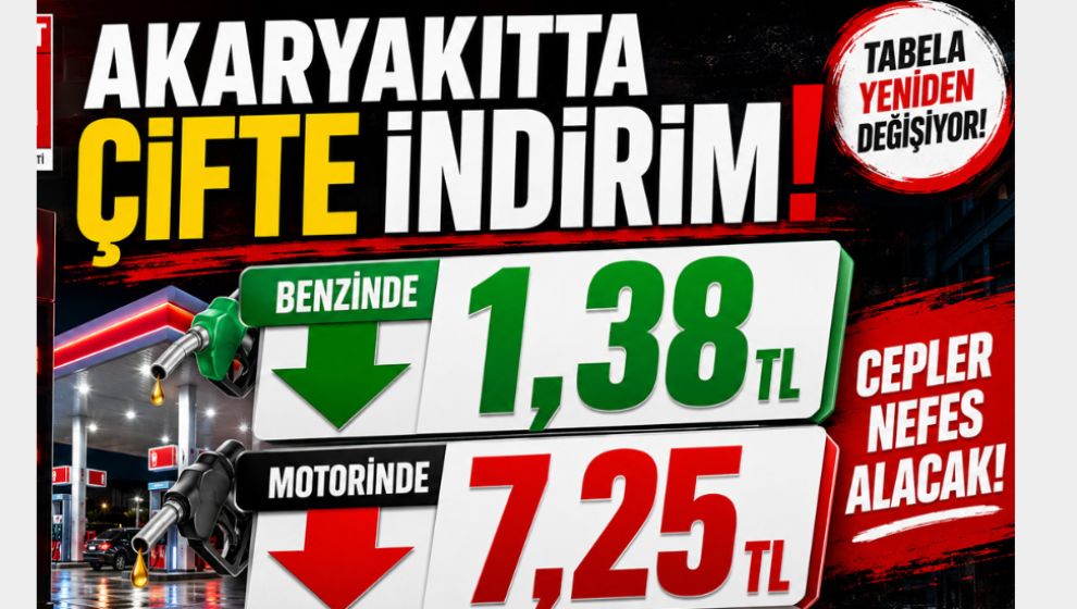 AKARYAKITTA ÇİFTE İNDİRİM. YARI POMPADA