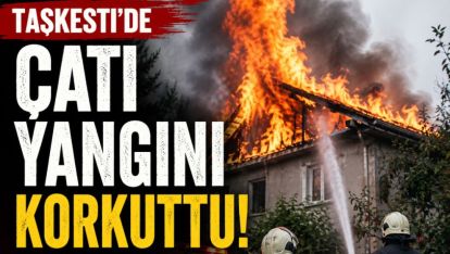 Taşkesti'de Çatı Yangını Korkuttu