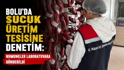 Bolu'da Sucuk Üretim Tesisine Denetim: Numuneler Laboratuvara Gönderildi