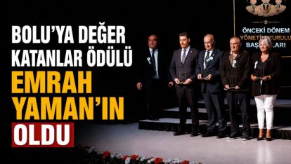 Bolu'ya Değer Katanlar Ödülü Emrah Yaman'ın Oldu